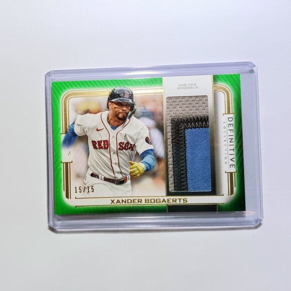 2022 Topps Tribute Xander Bogaerts /99 relic | Mercari 2023 Topps Definitive Xander Bogaerts Jumbo Relic Collection Patch 15/15 Bookend